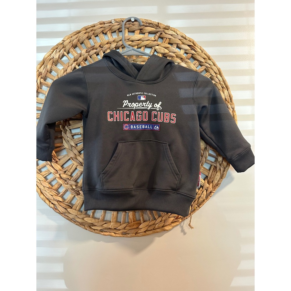 Majestic Chicago Cubs MLB Authentic Collection Performance Hoodie Gray Kids 24M
